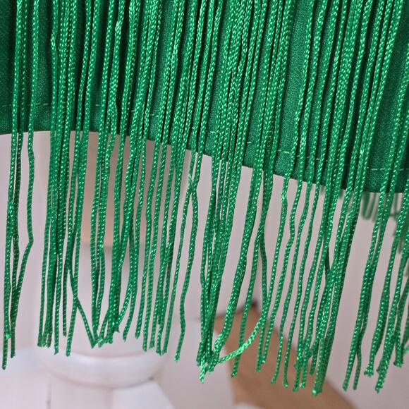 AOMEI NWT High Waist Fringe Tiered Bodycon Pencil Midi Skirt Medium/Large Green - Picture 11 of 16